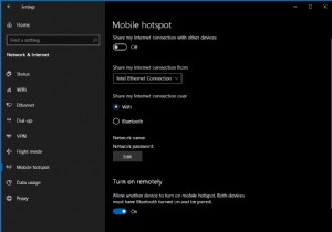 Windows 10에서 무선 핫스팟을 사용하는 방법