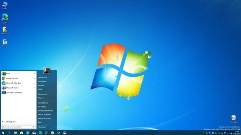 Windows 10을 Windows 7처럼 보이고 작동하도록 하는 방법 