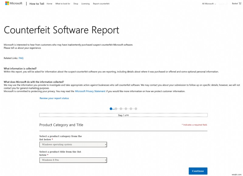 모조 Microsoft 소프트웨어를 식별하는 방법