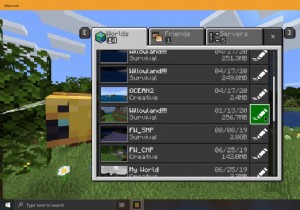 Windows 10의 Minecraft에서 세계를 백업하고 가져오는 방법