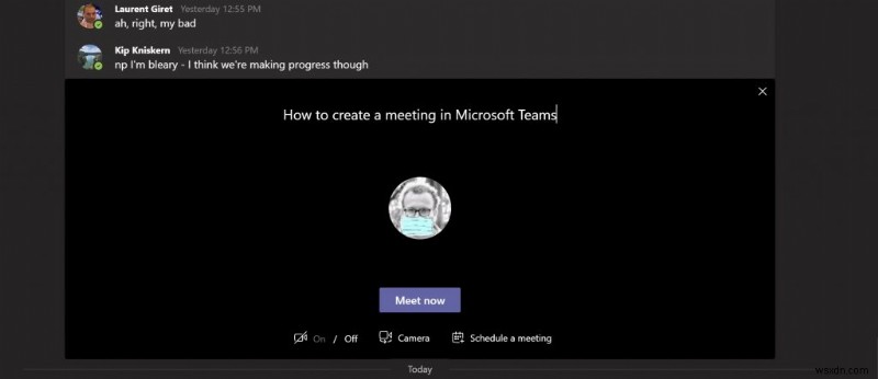 Microsoft Teams에서 예약 또는 즉석 회의를 만드는 방법