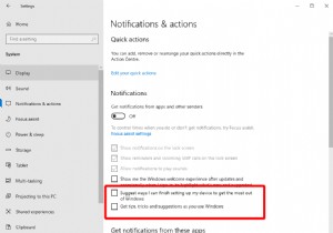 Windows 10에서  팁과 요령  알림 끄는 방법
