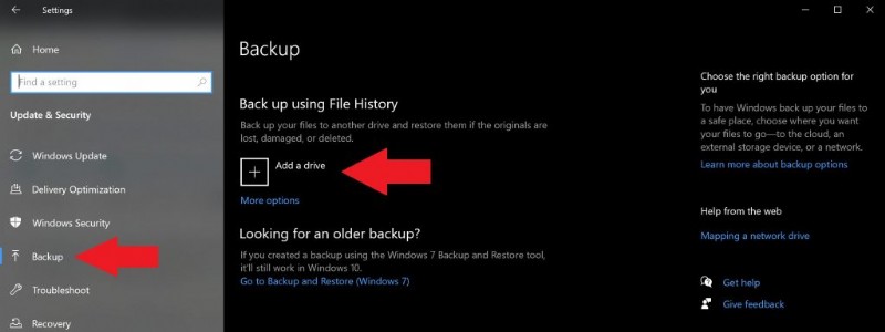 Windows 10에서 파일 기록을 사용하여 보안 백업을 만드는 방법
