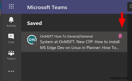Microsoft Teams에서 메시지를 북마크하는 방법