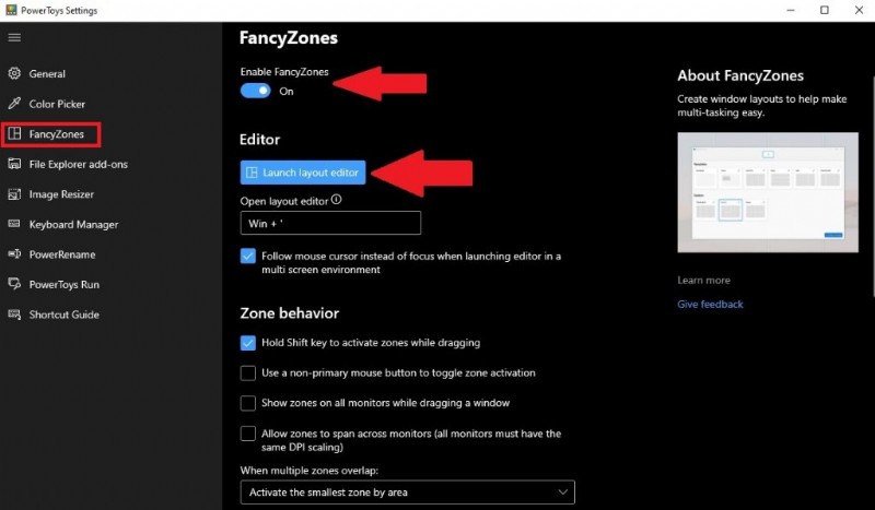 PowerToys Fancy Zones 유틸리티를 사용하여 Windows 10에서 효율성을 높이는 방법