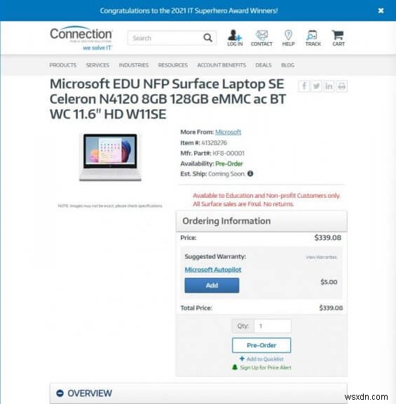 자신이나 학생을 위해 Surface Laptop SE를 구입하는 방법은 다음과 같습니다.