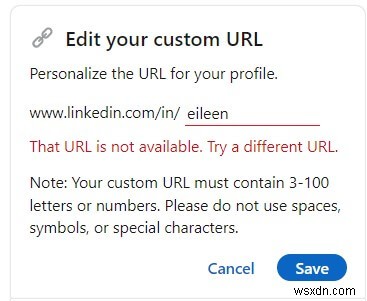 공개 프로필을 위한 의미 있는 LinkedIn URL 만들기