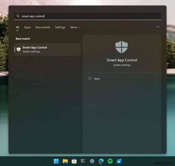 Windows 11 2022 업데이트에서 Smart App Control을 설정하고 사용하여 악성 앱과 신뢰할 수 없는 앱을 차단하는 방법