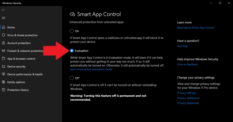 Windows 11 2022 업데이트에서 Smart App Control을 설정하고 사용하여 악성 앱과 신뢰할 수 없는 앱을 차단하는 방법