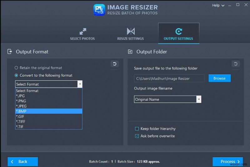 Image Resizer를 사용하여 이미지 형식을 변경하는 방법