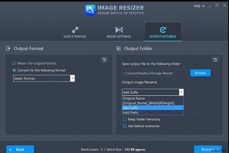 Image Resizer를 사용하여 이미지 형식을 변경하는 방법