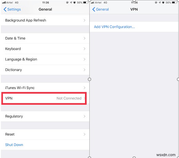 iOS에서 VPN 액세스를 구성하는 단계