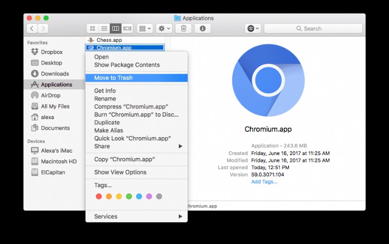 Mac에서 Chromium을 제거하는 방법(2022)