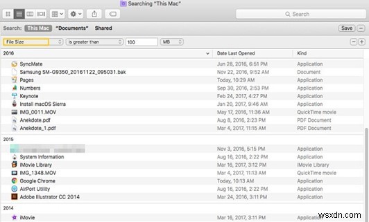 Mac에서 대용량 파일을 찾고 삭제하는 방법