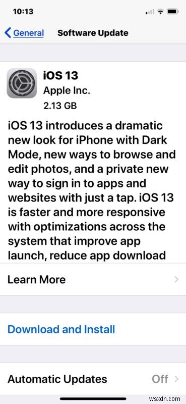 iPhone에서 iOS 13 다운로드 및 설치 방법