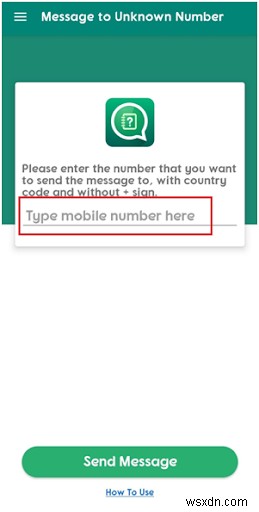 번호를 저장하지 않고 Whatsapp 메시지를 보내는 방법은 무엇입니까?
