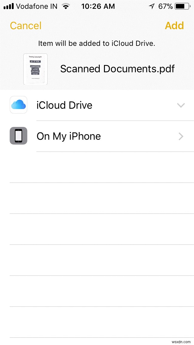 iOS 11에서 Notes 앱을 사용하여 문서를 스캔하는 방법