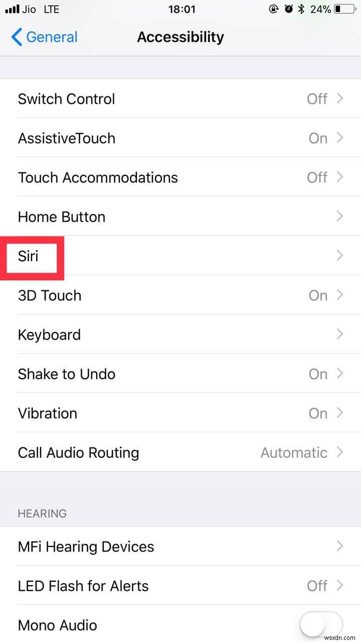 iOS 11에서  Siri 입력 을 활성화하는 방법은 무엇입니까?