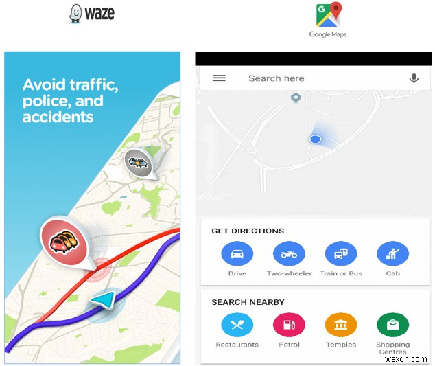 Waze 대 Google 지도! 항해사 전쟁