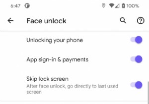 Pixel 4, Eyes Open 얼굴 잠금 해제 옵션 제공