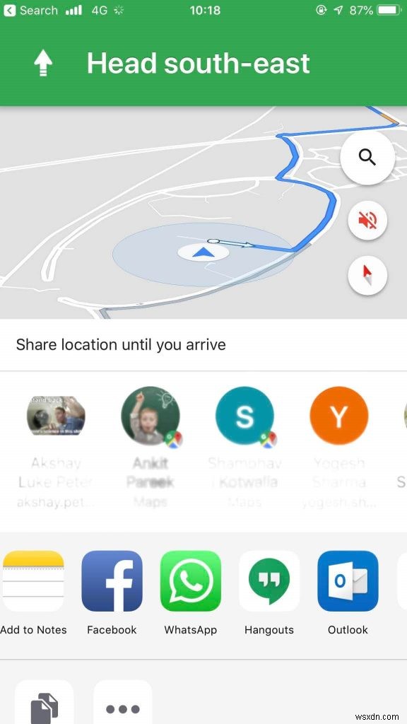 iPhone에서 Google 지도를 사용하여 친구와 실시간 위치를 공유하는 방법은 무엇입니까?