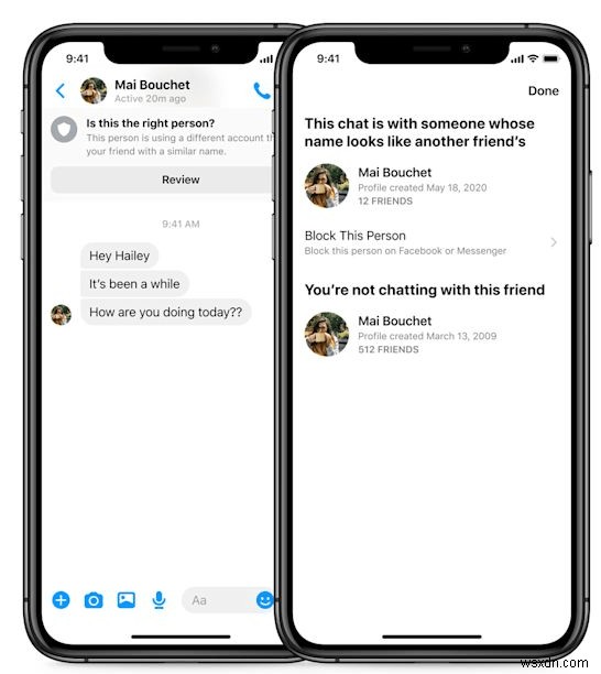 Facebook Messenger, 사기 및 가짜 친구와의 전쟁을 위한 새로운 기능 출시