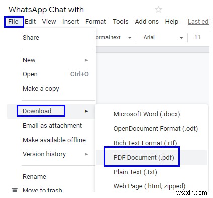 WhatsApp 채팅 기록을 PDF로 내보내는 방법은 무엇입니까?