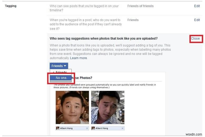 Facebook에서 얼굴 인식을 제어하는 ​​방법