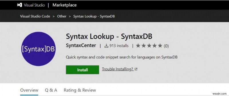 SyntaxDB:모든 프로그래머의 삶을 쉽게 만드는 검색 엔진 