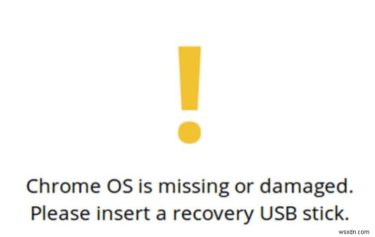 Chrome OS가 없거나 손상된 오류를 수정하는 방법
