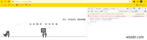 Chrome Dino를 해킹하여 불멸로 만드는 방법은 무엇입니까?