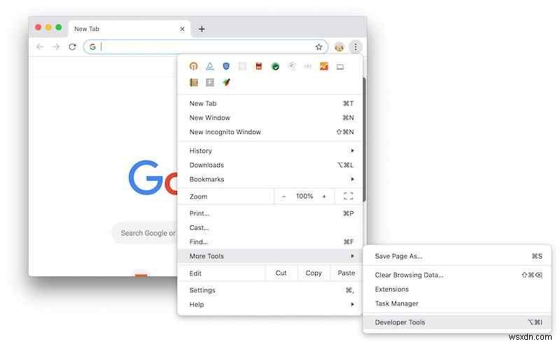 Mac의 Chrome, Safari 및 Firefox에서 요소를 검사하는 방법