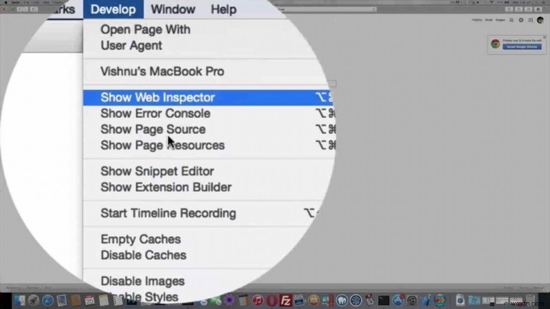 Mac의 Chrome, Safari 및 Firefox에서 요소를 검사하는 방법