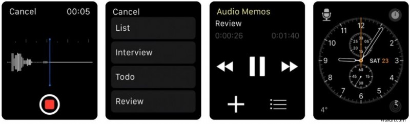 Apple Watch 음성 녹음기 앱이 메모를 즉시 삭제합니다