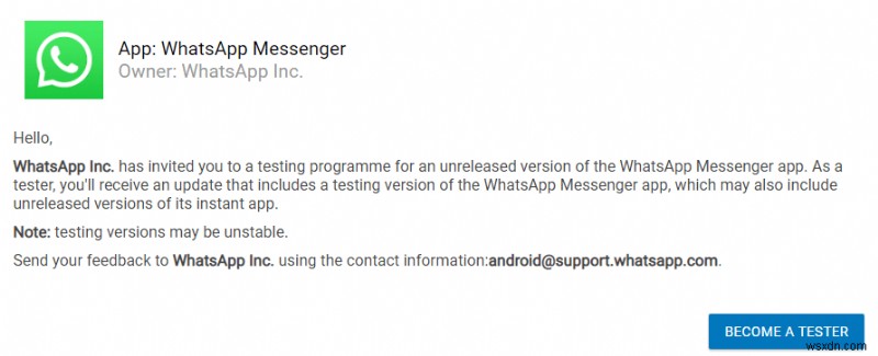 Android용 WhatsApp 베타 테스터가 되려면 어떻게 해야 합니까?