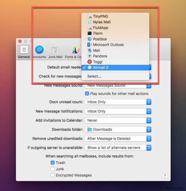 Mac의 기본 응용 프로그램을 변경하는 단계