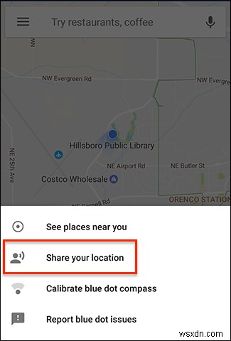 Google 지도를 통해 현재 위치를 일시적으로 공유하는 방법