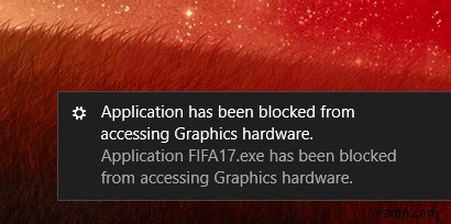  응용 프로그램이 그래픽 하드웨어 액세스에서 차단되었습니다  해결 방법