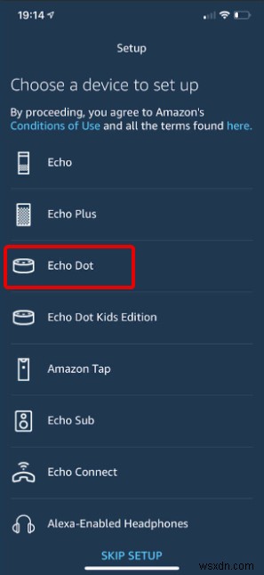 시계로 Amazon Echo Dot을 설정하는 방법