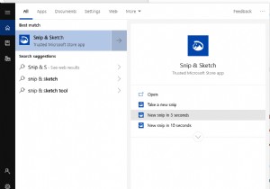 화면 캡처 및 스케치를 사용하여 Windows 10에서 스크린샷을 찍는 방법은 무엇입니까?