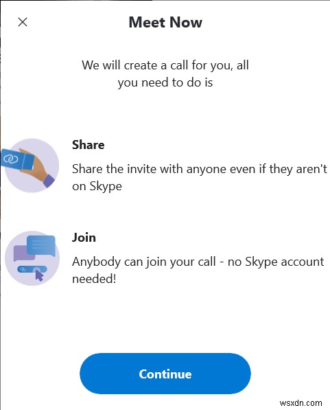 Skype의 지금 만나기 – 즉석 화상 회의 주최