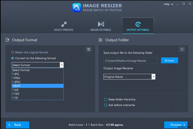 Windows 10 PC에서 Image Resizer를 사용하여 JPG를 PNG로 변환하는 방법은 무엇입니까?