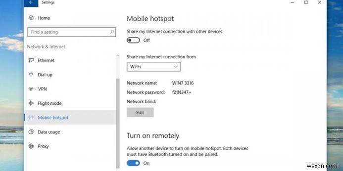 Windows 10 노트북에서 Wi-Fi 핫스팟을 켜는 방법