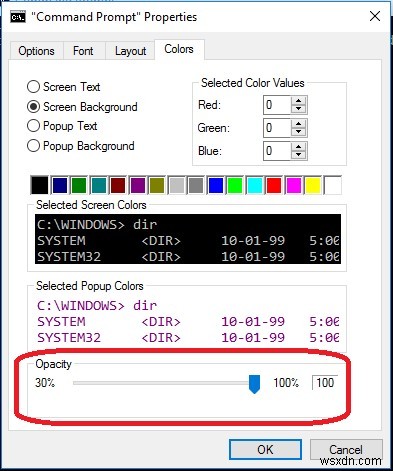 Windows 10, 8, 7에서 명령 프롬프트 색상을 변경하는 방법