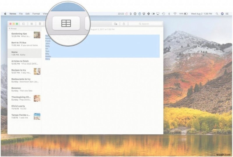 Mac OS High Sierra에서 Notes의 새로운 기능에 대해 모두 알아보십시오.