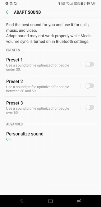  Adapt Sound 란 무엇이며 Galaxy S7 및 S8에서 사용하는 방법