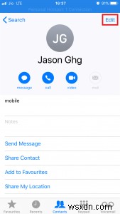 iPhone의 연락처에 음성 이름을 추가하는 방법