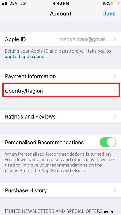 Apple ID 국가 또는 지역을 변경하는 방법