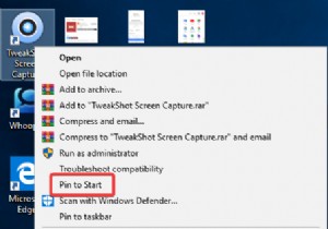 Windows 10 시작 메뉴에서 앱 바로가기를 만드는 방법
