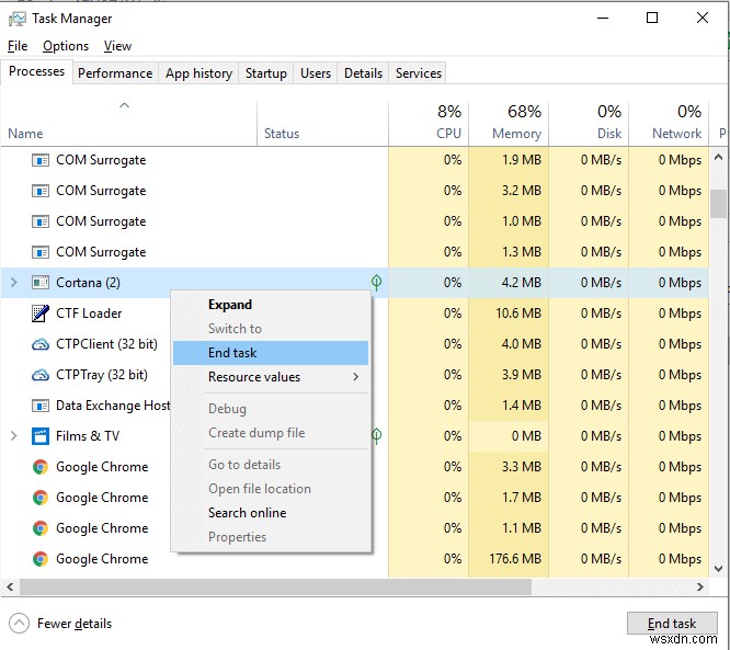 Windows 10에서 작동하지 않는 시작 메뉴 검색을 수정하는 방법